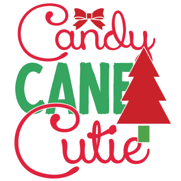 Candy Cane Cutie Christmas Graphic Design