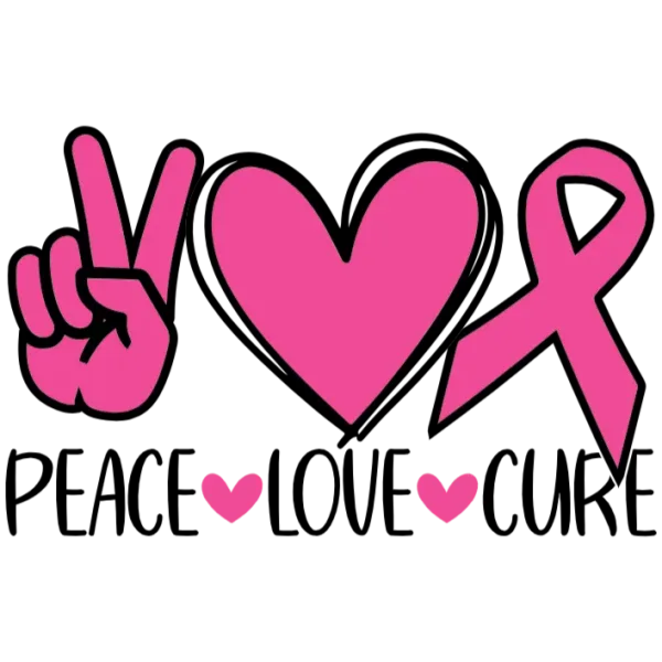 Peace Love Cure Breast Cancer Awareness