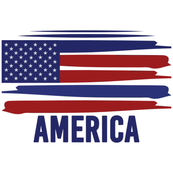Patriotic American Flag Design Featuring the Word America