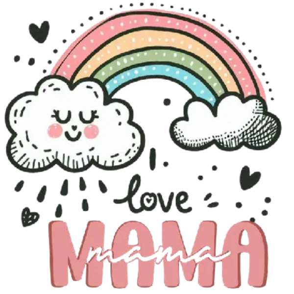Love Mama Rainbow Clouds