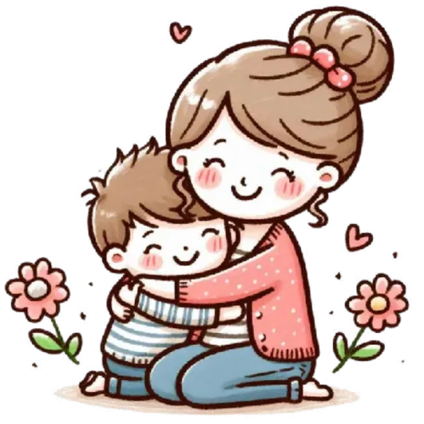 Mother and Son Hug