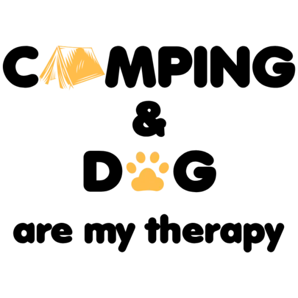 Camping and Dog Lover's Therapy Tee