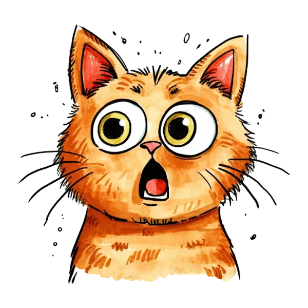 Cat's Surprised Look