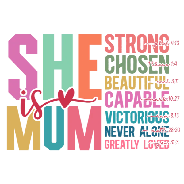 She is Mum T-shirt Design