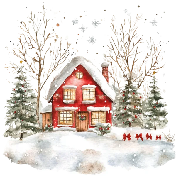 Vintage Old Christmas(Snow House)