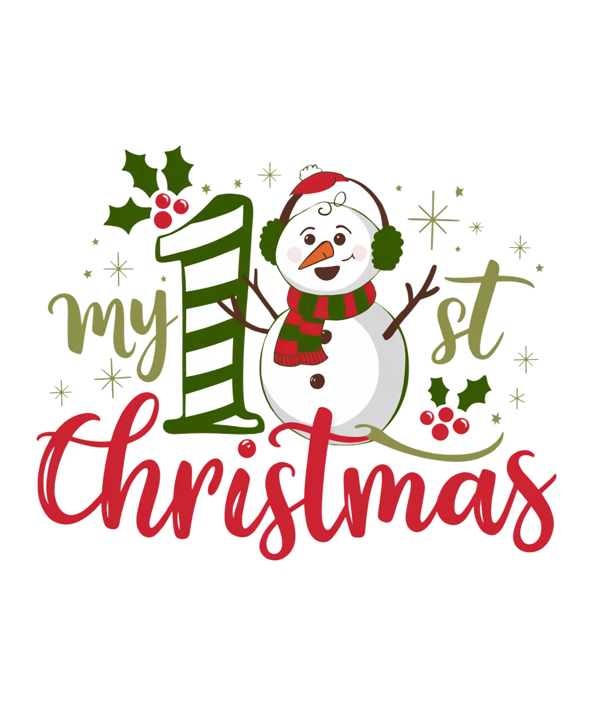 My 1st christmas - Cute snowman themed - Image 2
