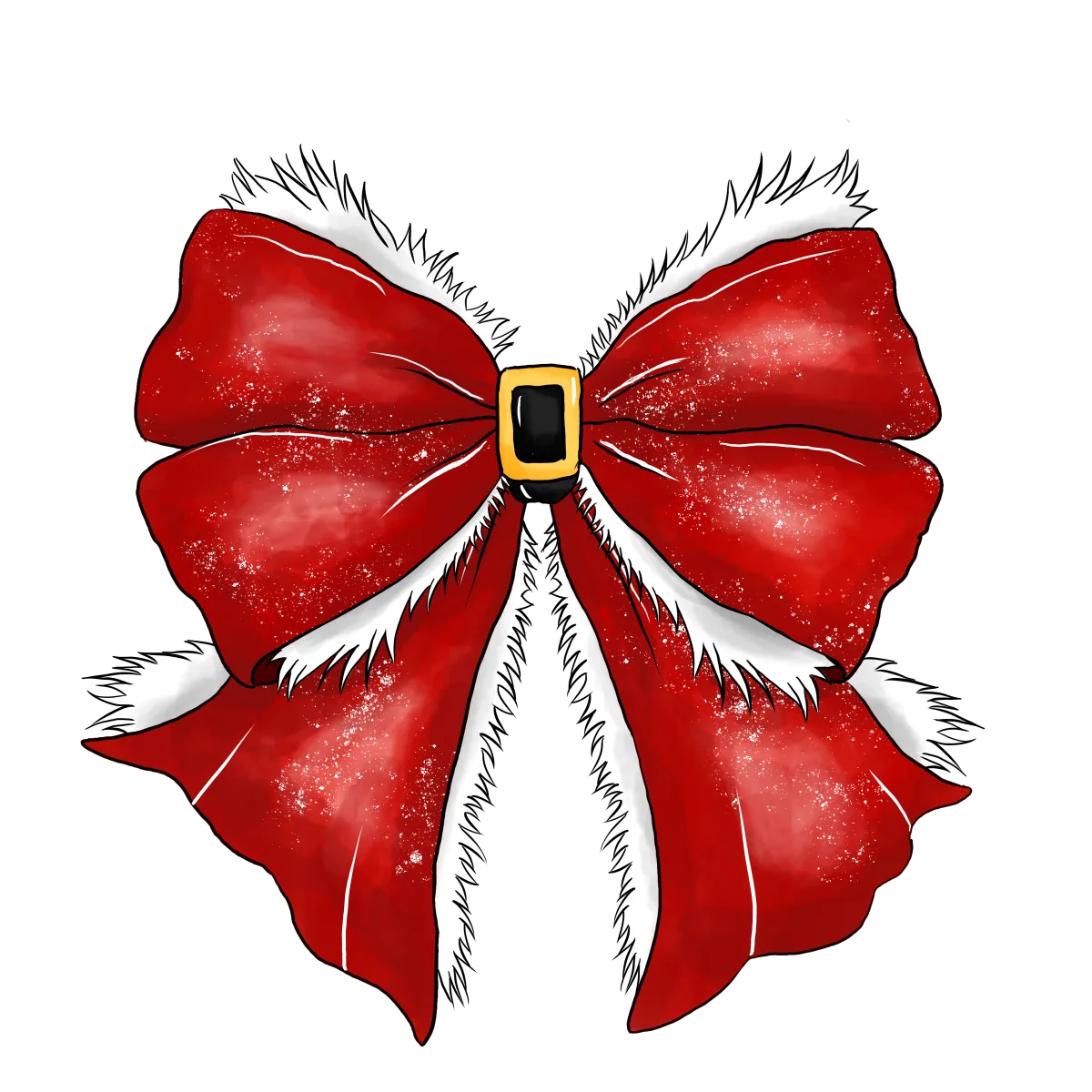 Santa's bow- Feathery - Image 3