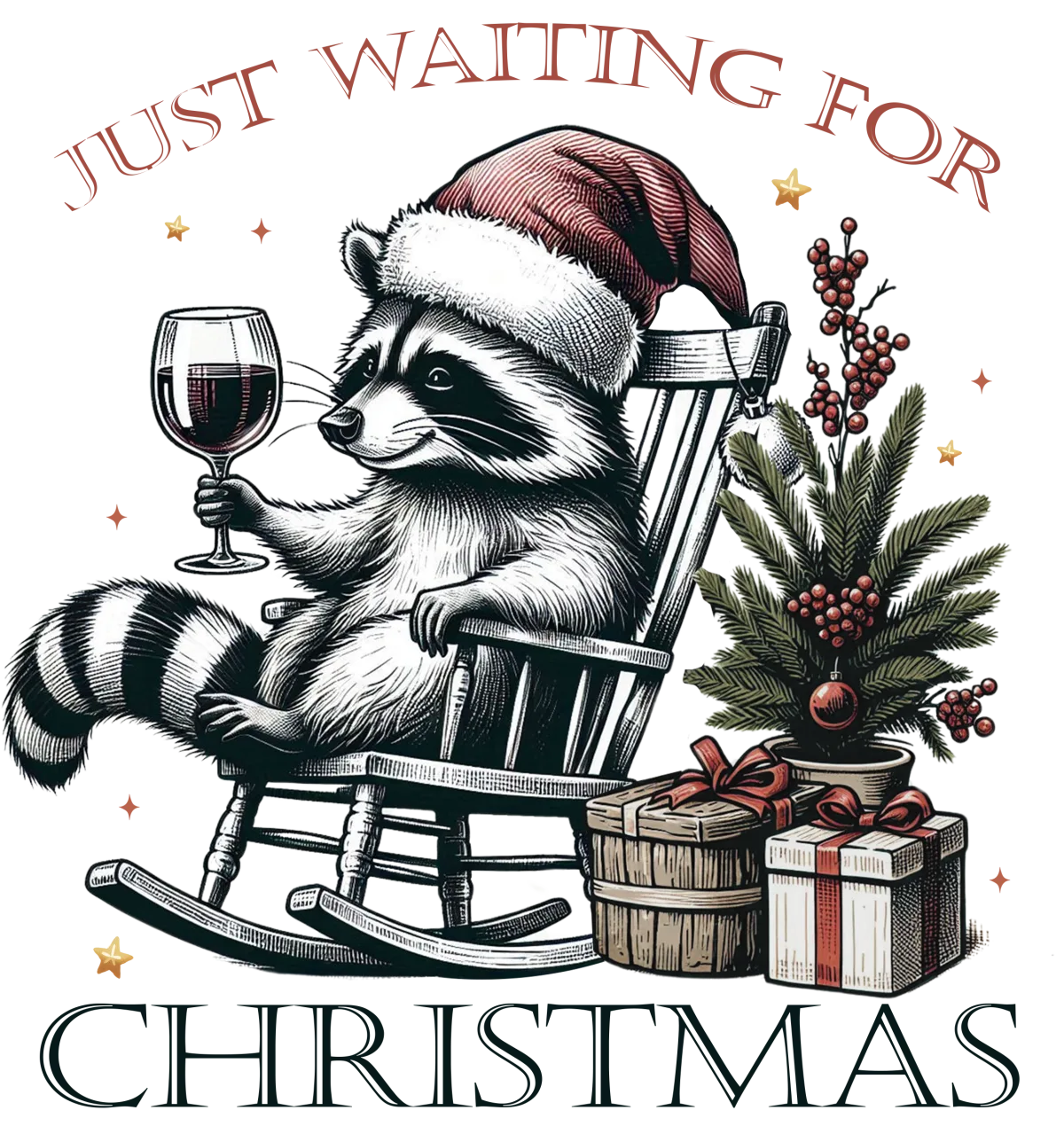 Raccoon Just Waiting For Christmas - Image 2
