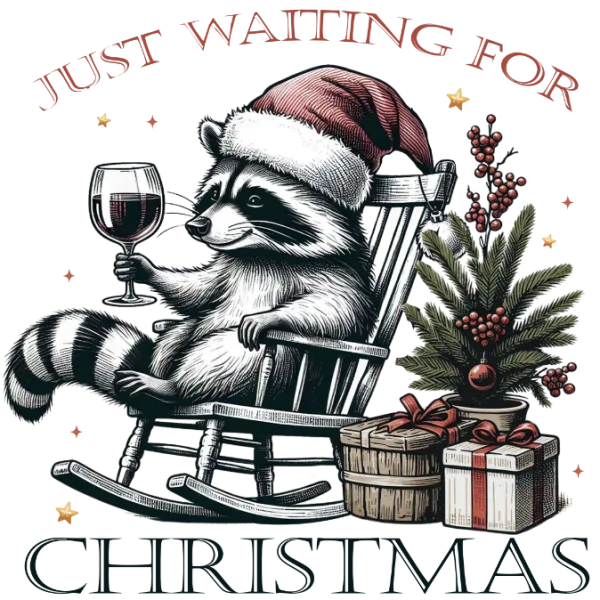Raccoon Just Waiting For Christmas