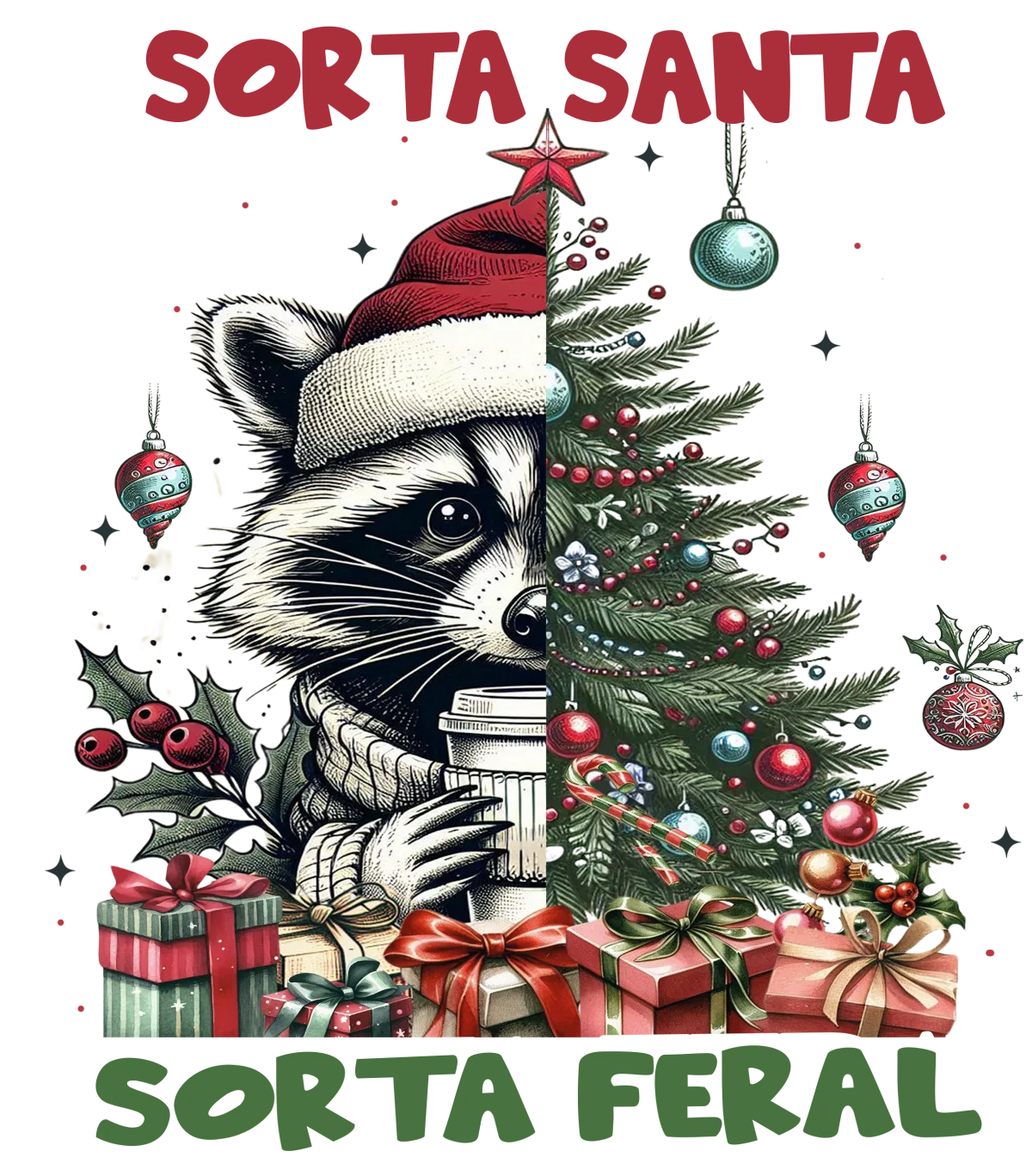 Sorta Santa, Sorta Feral Raccoon - Image 3